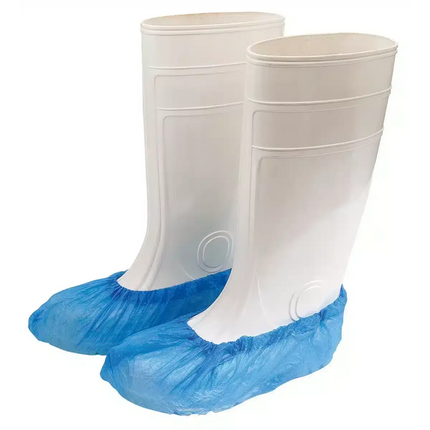 Blaue CPE Überziehschuhe