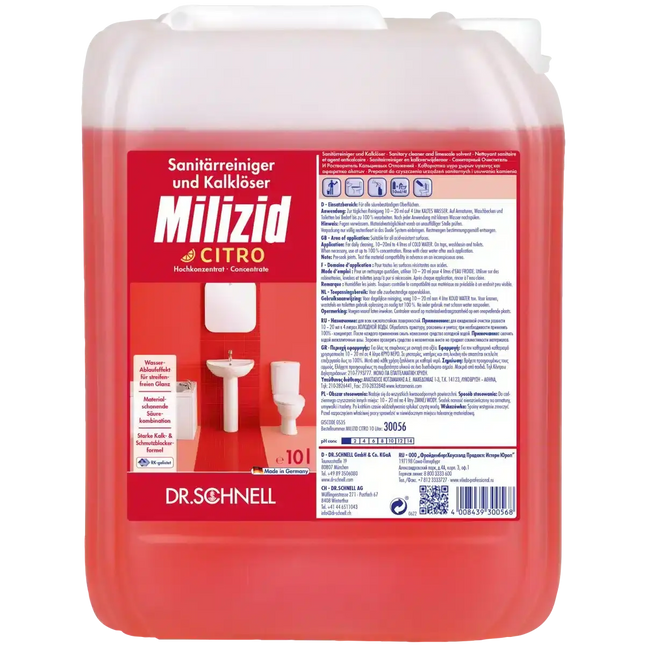 Dr. Schnell MILIZID CITRO Sanitärreiniger und Kalklöser Dr. Schnell