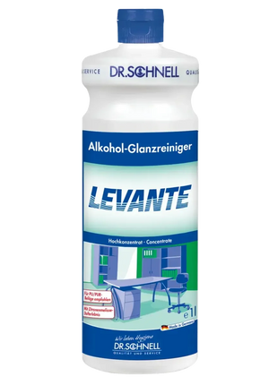 Dr. Schnell Levante Alkohol-Glanzreiniger 1L Flasche, Hochkonzentrat für hygienische Reinigung