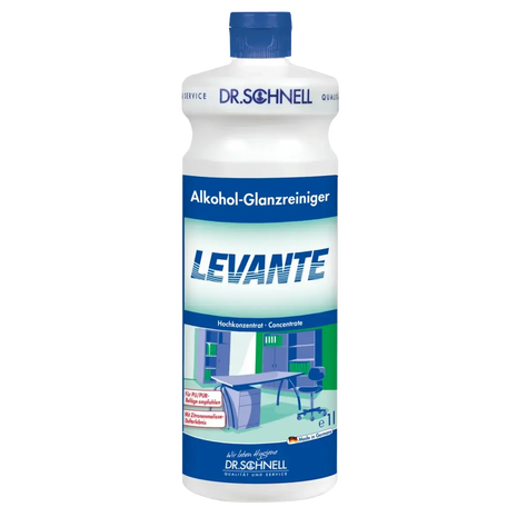 Dr. Schnell Levante Alkohol-Glanzreiniger 1L Flasche, Hochkonzentrat für hygienische Reinigung