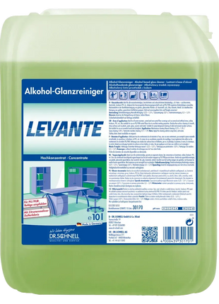 5-Liter-Kanister Levante Alkohol-Glanzreiniger, Hochkonzentrat für professionelle Reinigung