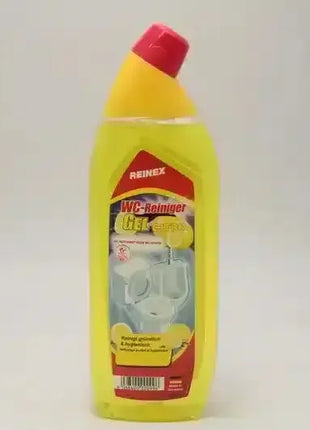 Reinex WC-Reiniger Gel Zitrone, gelbe Flasche, Hygiene Toilettenreiniger
