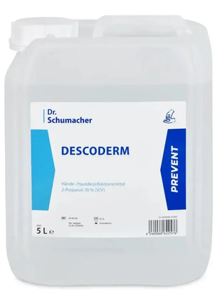 5L Kanister Descoderm Händedesinfektion, Dr. Schumacher, transparent, medizinisches Desinfektionsmittel