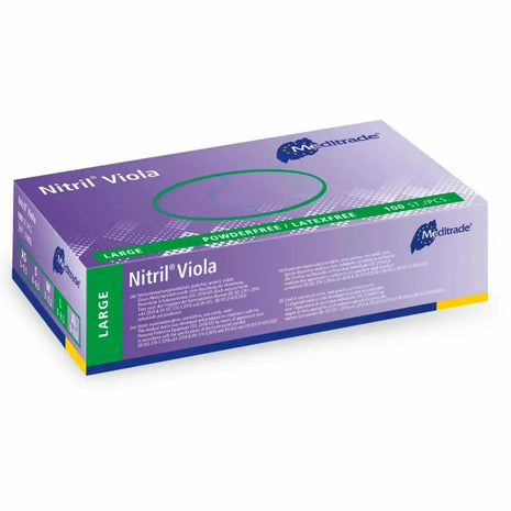 Meditrade Nitril Viola Einmalhandschuhe, puderfrei