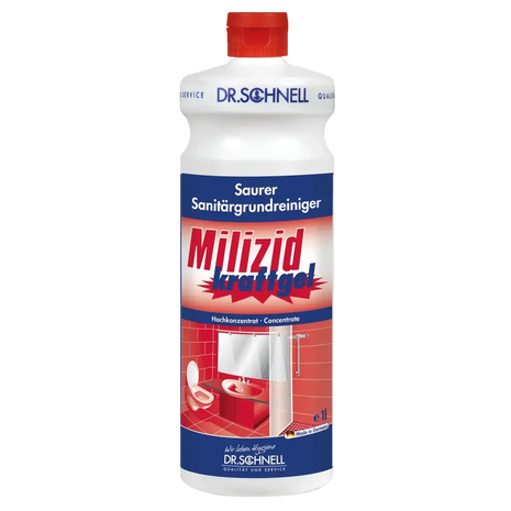 Dr. Schnell Milizid Kraftgel 1L, saurer Sanitärgrundreiniger für Bad und WC, Hygieneprodukt