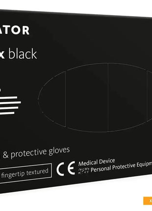 Schwarze Einmalhandschuhe aus Nitril, puderfrei, Größe M, Verpackung für Hygienebedarf