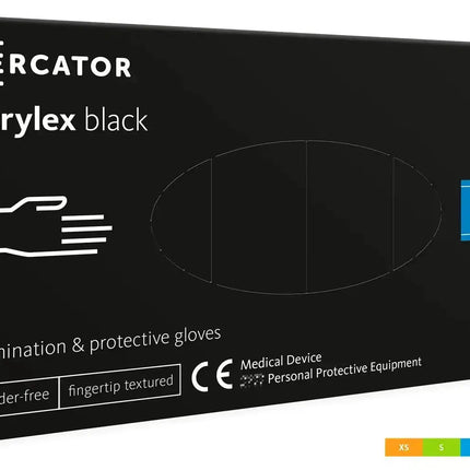Produktbild Nitrylex black Mercator Medical schwarzer Nitrilhandscuh