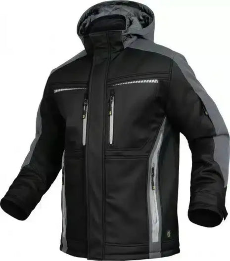 Leibwächter Flex-Line, Winter-Softshelljacke schwarz/grau FLEXI25