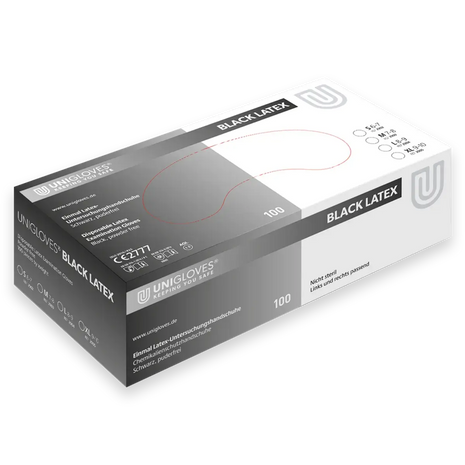 Unigloves BLACK LATEX Handschuh
