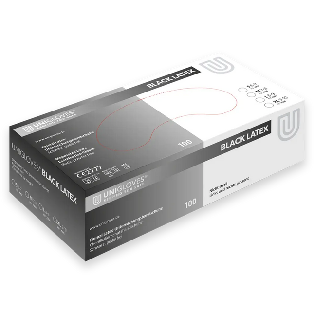 Unigloves BLACK LATEX Handschuh