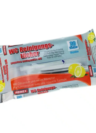 WC Reinigungstücher 30 Stück mit Citrusduft, hygienische Toiletten Reinigung, verschlossene Verpackung