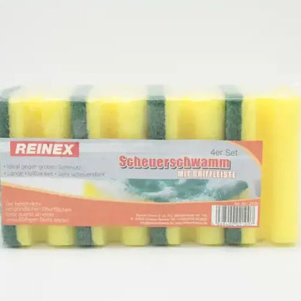 REINEX Scheuerschwamm mit Griffleiste 4-er Set