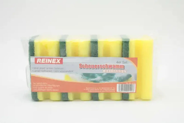 REINEX Scheuerschwamm mit Griffleiste 4-er Set
