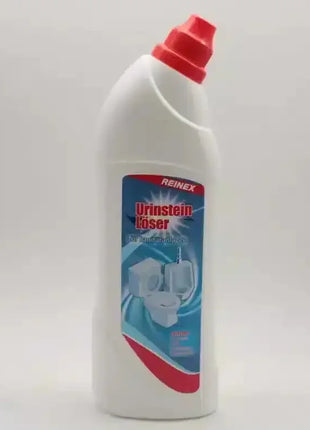 Reinex Urinsteinlöser Flasche, Sanitärreiniger für WC und Urinal mit rotem Verschluss
