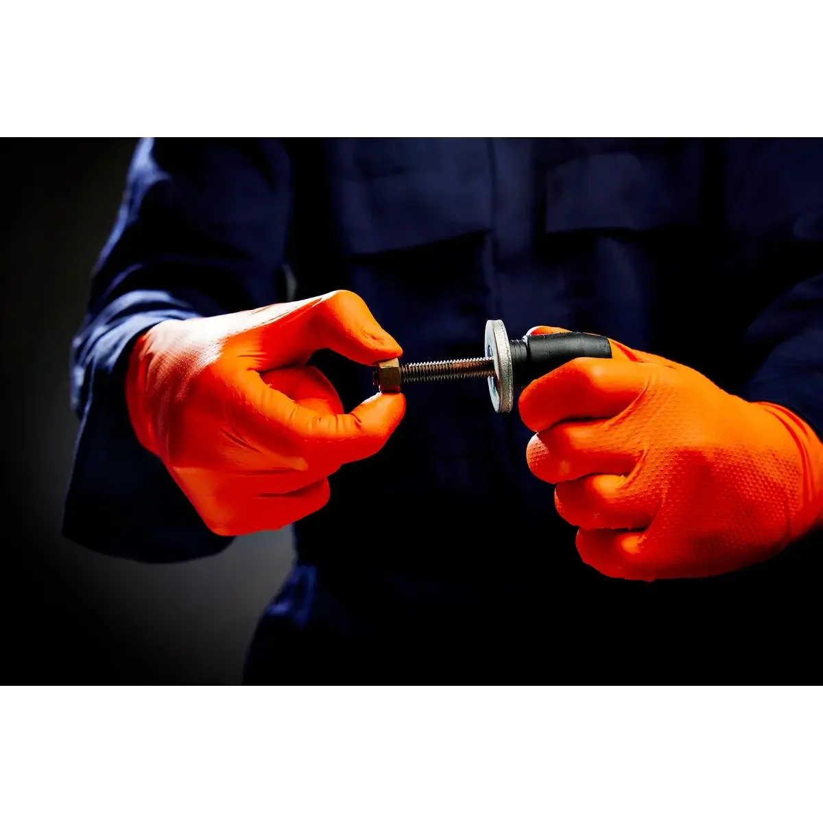 antivirus handschuhe Unigloves PROTECT Orange HD Grip Handschuhe 100 Stück Diamanttextur | SeniPax.de | Großhandel | Hygieneartikel | Reinigungsmittel | Inkontinenzprodukte