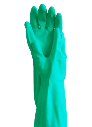 Grüner Einmalhandschuh aus Nitril für Hygiene, Reinigung und medizinischen Schutz