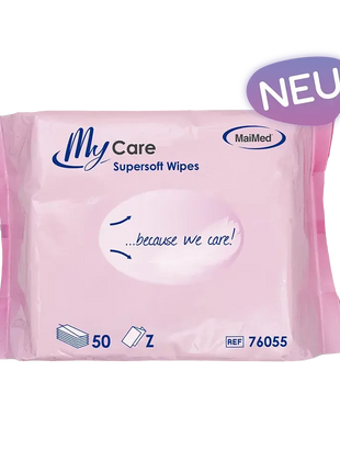 MaiMed MyCare Supersoft Feuchttücher, rosa Verpackung, 50 Stück, neu, Hygieneprodukt