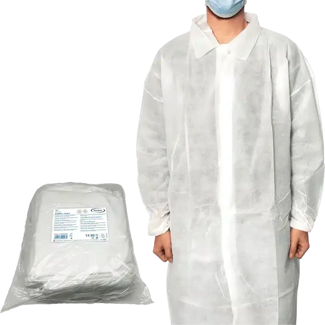 MaiMed Coat V | Schutzkittel | Besucherkittel | 120 Stück | 10 Stück MaiMed