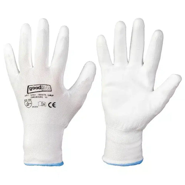 Stronghand White Grip Handschuhe