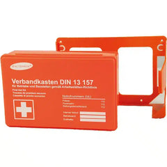 Betriebsverbandkasten MINI + Wandhalterung, orange, DIN 13 157:2021