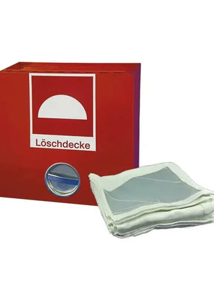 Feuerlöschdecke in roter Box, Brandschutz Sicherheitshilfe, Erste Hilfe Produkt