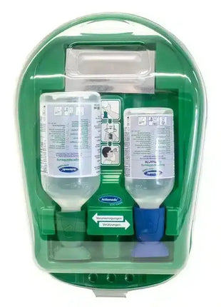 Augenspülstation mit zwei Flaschen, Erste Hilfe, hygienischer Notfall-Kit, Wandmontage