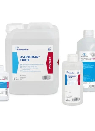Aseptoman Forte Händedesinfektion verschiedene Flaschengrößen, professionelle Hygiene