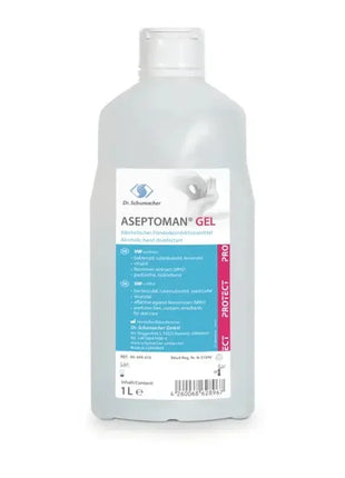 1 Liter Aseptoman Gel Flasche, alkoholisches Händedesinfektionsmittel, hygienisch, medizinisch