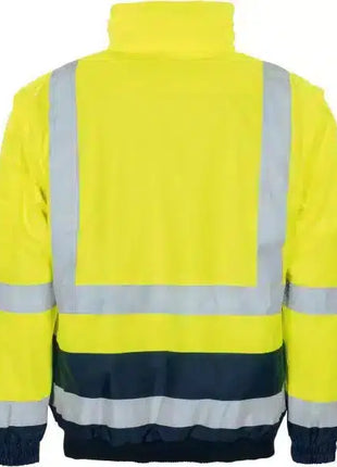 VIZWELL VW126C Pilotenjacke 4 in 1 – Warnschutzjacke Klasse 3 rückseite