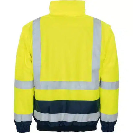 VIZWELL VW126C Pilotenjacke 4 in 1 – Warnschutzjacke Klasse 3 rückseite