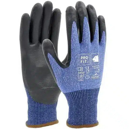 Polymer-p Schnittschutzhandschuh, "Prime Cut F", blau/schwarz