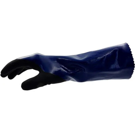 Nitril Chemikalienschutzhandschuhe "Chem", 35 cm, blau