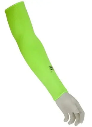 Neon-grüner Schnittschutz-Armschutz für Arbeitsschutz, sicher und ergonomisch, Handmodell