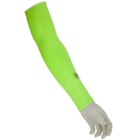 Neon-grüner Schnittschutz-Armschutz für Arbeitsschutz, sicher und ergonomisch, Handmodell