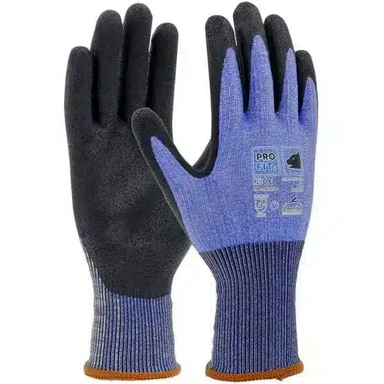 Polymer-p Schnittschutzhandschuh, "Prime Cut D", blau/schwarz