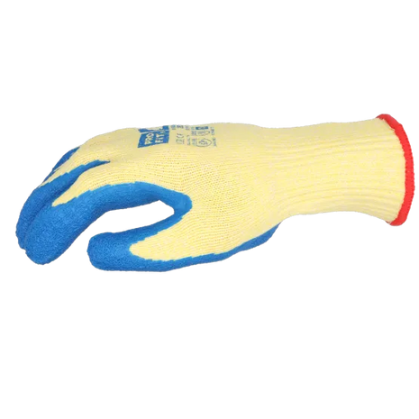 Latex Schnittschutzhandschuh "Super Cut D", Level D, gelb/blau