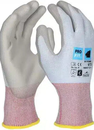 PU Schnittschutzhandschuh "Perfect Cut C", hellblau/grau