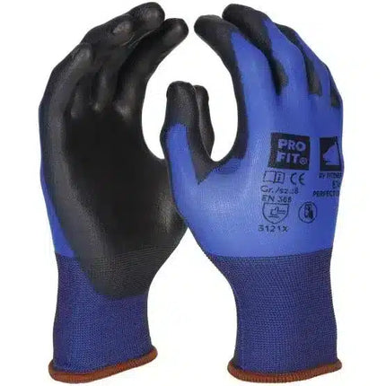 PU Handschuh "Perfect Lite", blau/schwarz, Touch-screen
