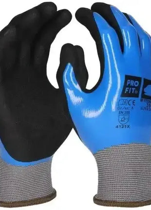 Schutzhandschuhe blau-schwarz, nahtlos, Profi-Arbeitsschutz für Hygiene und Medizin
