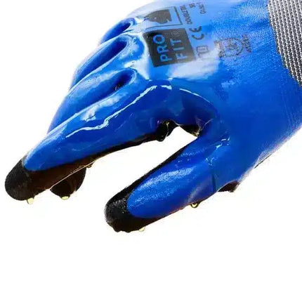 Nitril Handschuhe, "Ultra Dry", 2fach Tauchung, blau/grau