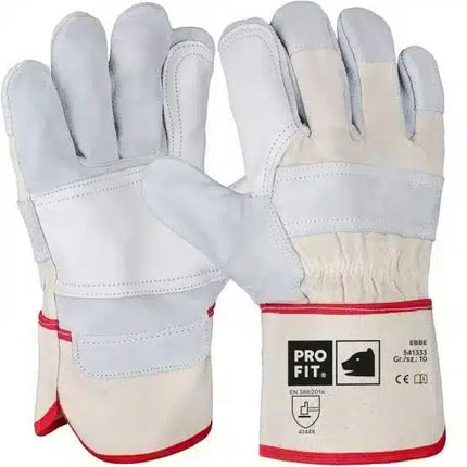 Rindspalt Leder Arbeitshandschuh, "Ebbe", Volllederverstärkung