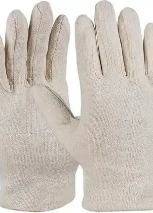 Weiße Baumwollhandschuhe für Hygiene, Schutz und medizinische Anwendungen, Vorder- und Rückansicht