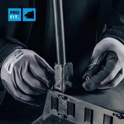 Nitril Handschuhe "Extra", Nitrilschaum, grau/schwarz