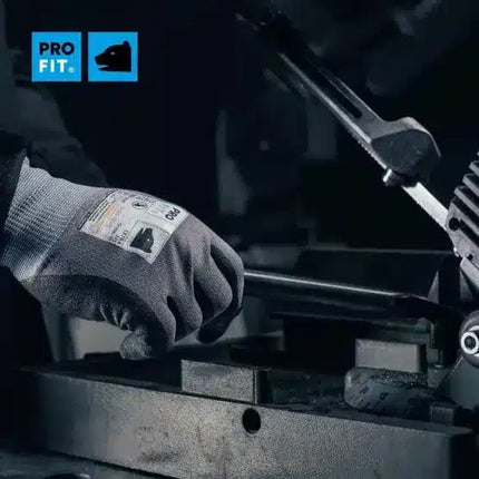 Nitril Handschuhe "Extra", Nitrilschaum, grau/schwarz