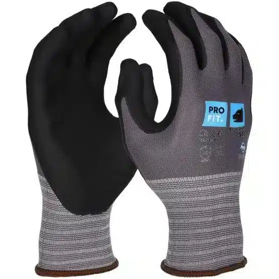 Nitril Handschuhe, "Pro", grau/schwarz