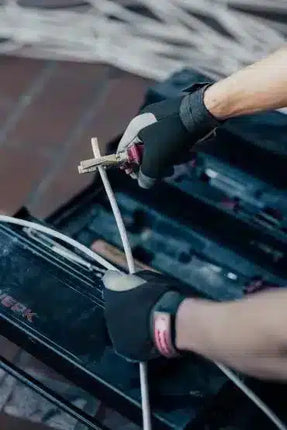 Mechaniker Handschuh, mit Klett, grau, Gr. 10 10