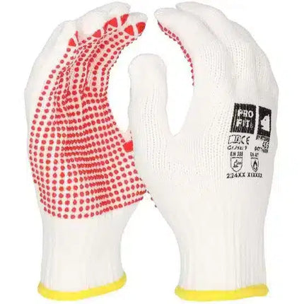 Hitzeschutzhandschuh "Dot therm", doppelstrick, weiß, Noppen