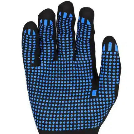 Nitril Handschuhe, "Air", schwarz/blau, vollgetaucht, Noppen