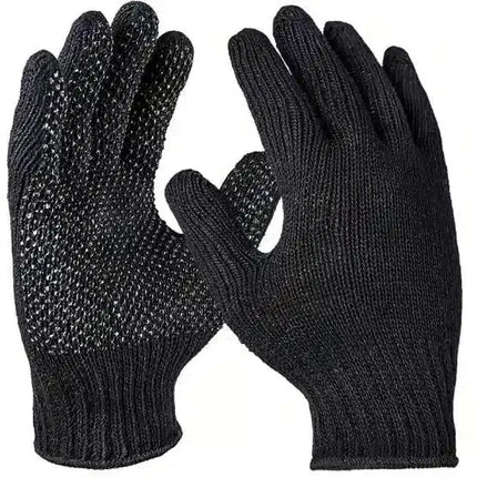 Strickhandschuhe, grob, schwarz, einseitig Noppen