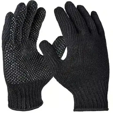 Strickhandschuhe, grob, schwarz, einseitig Noppen